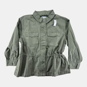 Old Navy Olive Green Utility Jacket Women’s Large Military Style